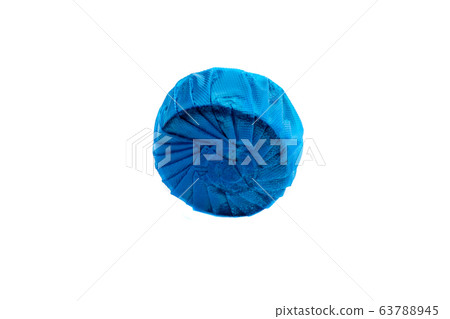 Toilet bowl cleaner blue bubble on white Toilet bowl cleaner blue bubble on white 63788945