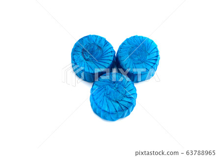 Toilet bowl cleaner blue bubble on white Toilet bowl cleaner blue bubble on white 63788965