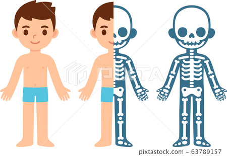 Cartoon boy skeleton Cartoon boy skeleton 63789157