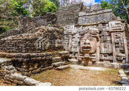 Old ancient stone Mayan pre-columbian civilization 63790222