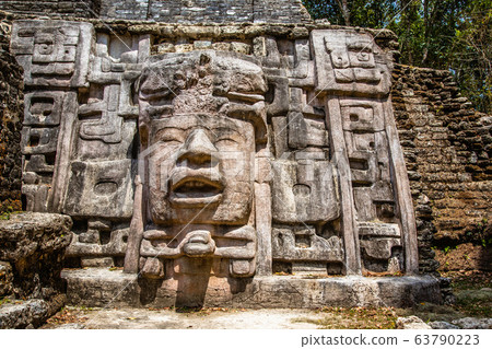 Old ancient stone Mayan pre-columbian civilization 63790223