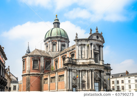 Saint Aubin's catherdral in the historic center of 63790273