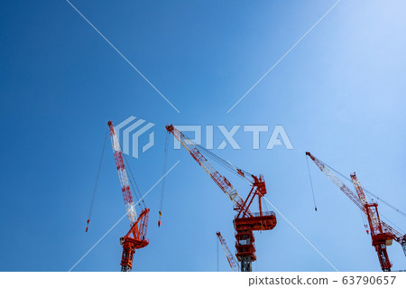 Scenery of construction site of high-rise apartment 63790657