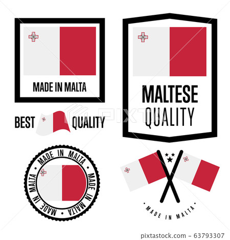 Malta quality label set for goods Malta quality label set for goods 63793307