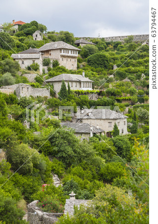 Scenery seen from the fortress of Počitelj, Bosnia and Herzegovina 63794467
