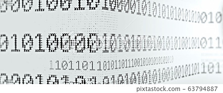 Abstract binary background in technology concept - Stock Illustration ...
