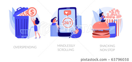 Bad habits vector concept metaphors. - Stock Illustration [63796038 ...