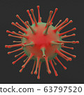 3d rendering illustration of virus 63797520
