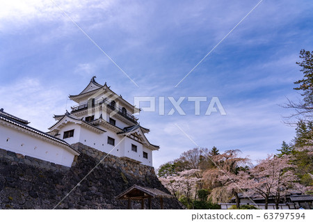 宮城縣白石城春季恢復城堡塔樓3樓砲塔 宮城縣白石城春季恢復城堡塔樓3樓砲塔 63797594