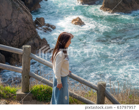 鳥取縣的絕景地質公園松島千尋美麗的浦里海岸山陰海岸國家公園世界地質公園 鳥取縣的絕景地質公園松島千尋美麗的浦里海岸山陰海岸國家公園世界地質公園 63797957