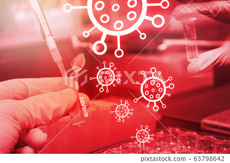 Covid-19 Coronavirus concept test Hand Researcher load Sample Background Covid-19 Coronavirus concept test Hand Researcher load Sample Background 63798642