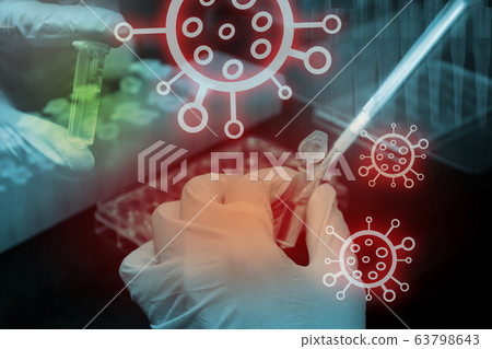 Covid-19 Coronavirus concept test Hand Researcher load Sample Background Covid-19 Coronavirus concept test Hand Researcher load Sample Background 63798643