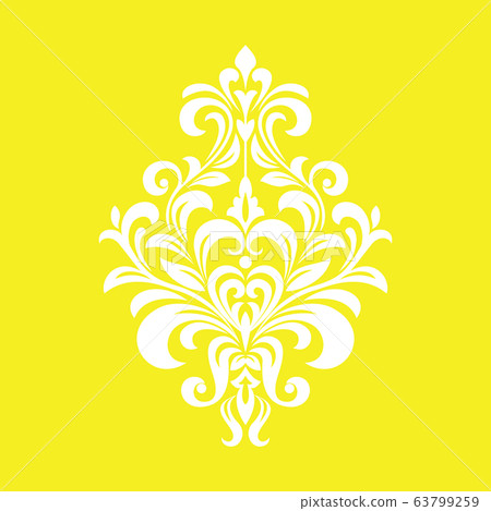 Damask graphic ornament. Floral design element. 63799259