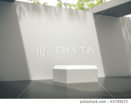 Pedestal For Display Platform For Design Blank Stock Illustration