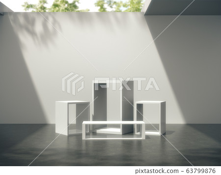 Pedestal For Display Platform For Design Blank Stock Illustration