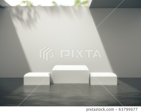 Pedestal For Display Platform For Design Blank Stock Illustration