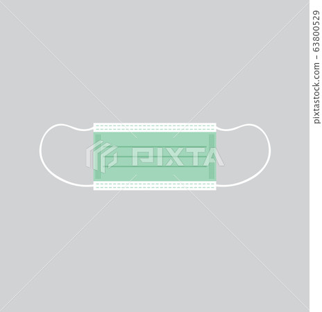 Protection concept. Surgical mask with rubber ear straps. covid 19 63800529