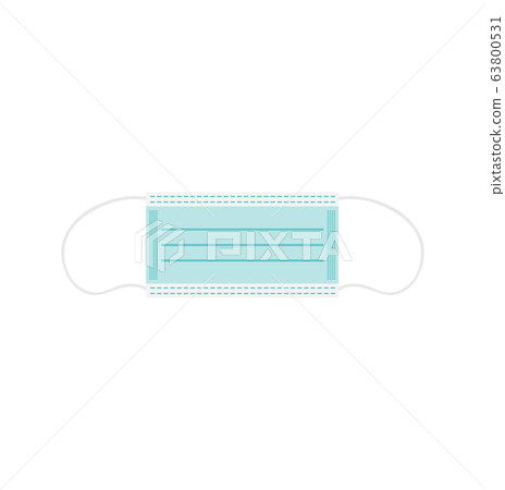 Protection concept. Surgical mask with rubber ear straps. covid 19 Protection concept. Surgical mask with rubber ear straps. covid 19 63800531