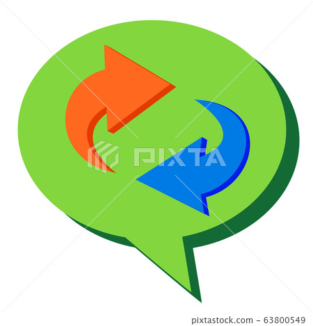 Recycle circulation speech bubble icon 63800549