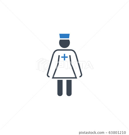 Nurse related vector glyph icon. - Stock Illustration [63801210] - PIXTA