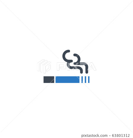 Cigarette related vector glyph icon. 63801312