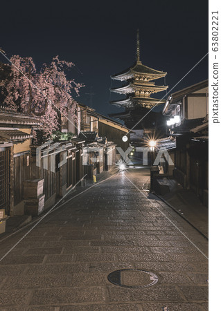 Hokanji Temple and the cherry blossoms 63802221