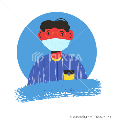 Coronavirus 2019 icon People in medical face mask Coronavirus 2019 icon People in medical face mask 63805063