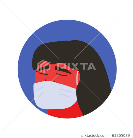 Coronavirus 2019 icon People in  medical face mask 63805089