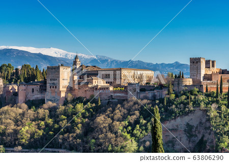 View of Alhambra Palace in Granada, Spain in 63806290