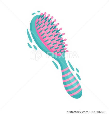 Hair Brush with Multiple Bristles Isolated on White Background Vector Illustration Hair Brush with Multiple Bristles Isolated on White Background Vector Illustration 63806308