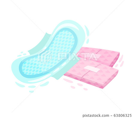 Sanitary Towel for Female Intimate Hygiene Vector Illustration 63806325