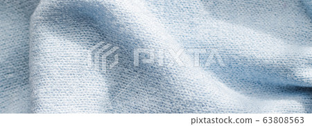 Premium blue fabric texture, decorative textile as background for interior design 63808563