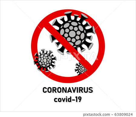 Coronavirus bacteria illustration. Coronavirus epidemic concept Coronavirus bacteria illustration. Coronavirus epidemic concept 63809024
