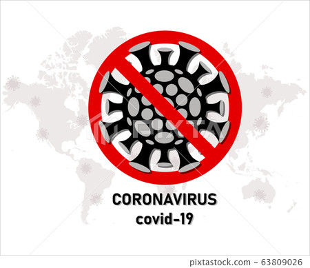 Coronavirus bacteria illustration. Coronavirus epidemic concept Coronavirus bacteria illustration. Coronavirus epidemic concept 63809026