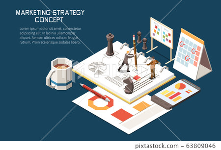Isometric Strategy Concept Background 63809046