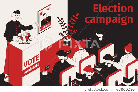 Election Campaign Isometric Composition 63809286
