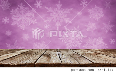 Empty old wooden table background - christmas Empty old wooden table background - christmas 63810145