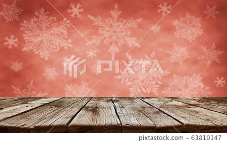 Empty old wooden table background - christmas Empty old wooden table background - christmas 63810147