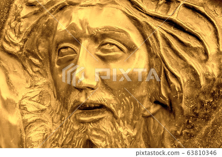 Golden relief of Jesus 63810346