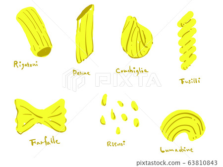 意大利食材手繪短麵食 63810843