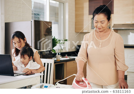 Family staying at home duric pandemic Family staying at home duric pandemic 63811163