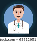 A man is smiling who looks like a doctor. 63812951