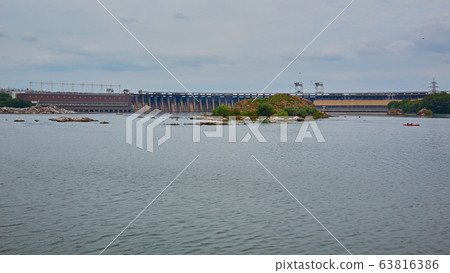 Dneproges - largest hydroelectric power station on the Dnieper River 63816386