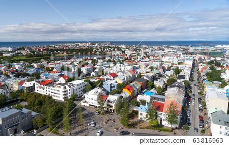 Reykjavik City Bird View Of Colorful Houses. 63816963