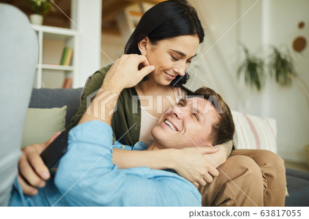 Happy Couple at Home Happy Couple at Home 63817055