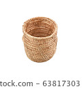 Basket wicker on isolated white background. 63817303