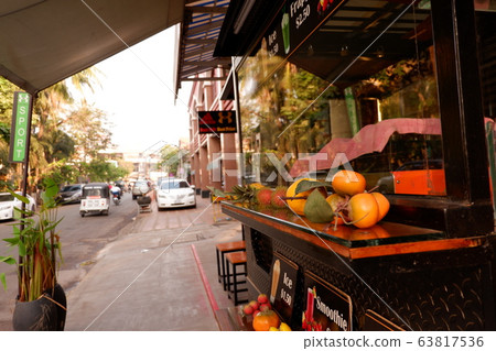Fruit juice stalls Asia Cambodia 63817536
