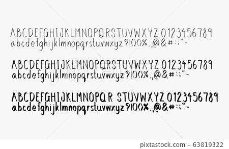 Hand drawn letters vector alphabet set eps10 - Stock Illustration ...