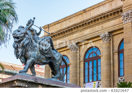 Statue near Teatro Massimo in Palermo 63821647