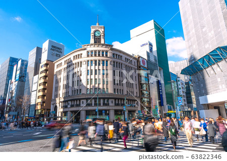 Tokyo cityscape in Japan Ginza, Tokyo = March 9 63822346